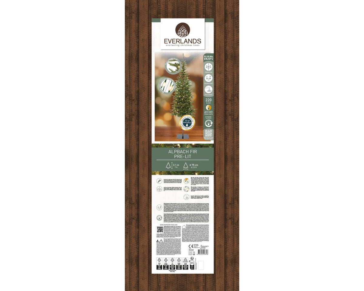 Choinka LED Alpbach Fir 210 cm, 8 trybów świecenia