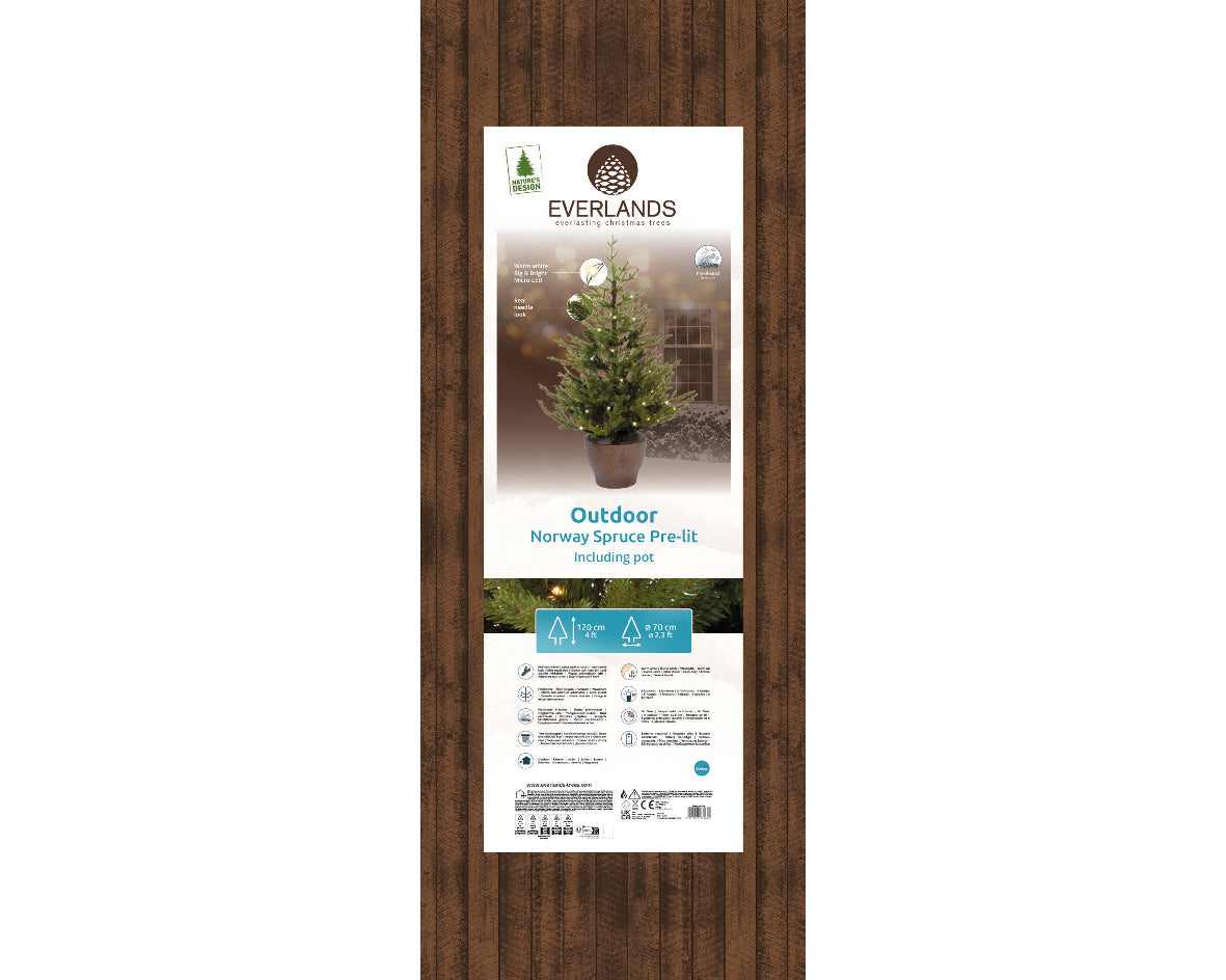 Choinka Doniczkowa Norway 120 cm z 80 mikro LED