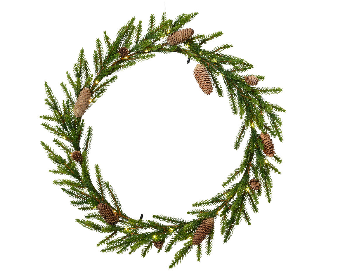 Wianek „Świetlista Gałązka” z mikro-LED – 80 cm