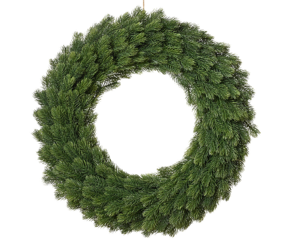 Wieniec świąteczny klasyczny PE – 60 cm, gęsty, zielony