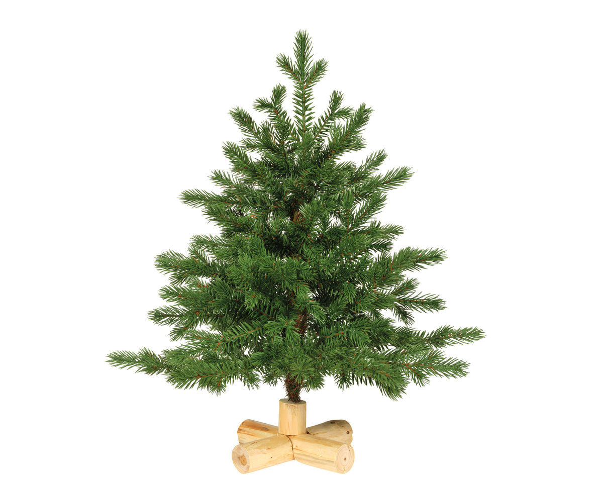 Choinka Myrkdalen 45 cm, na drewnianej podstawie