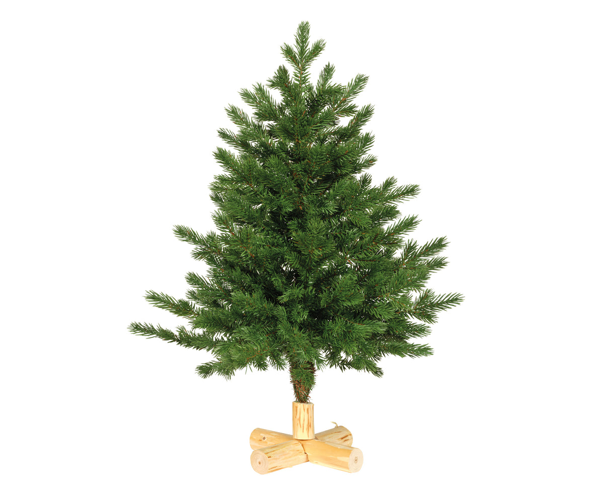 Choinka Myrkdalen 60 cm, na drewnianej podstawie