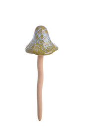 Grzyb ceramiczny zielony z ruchomym kapeluszem 17 cm