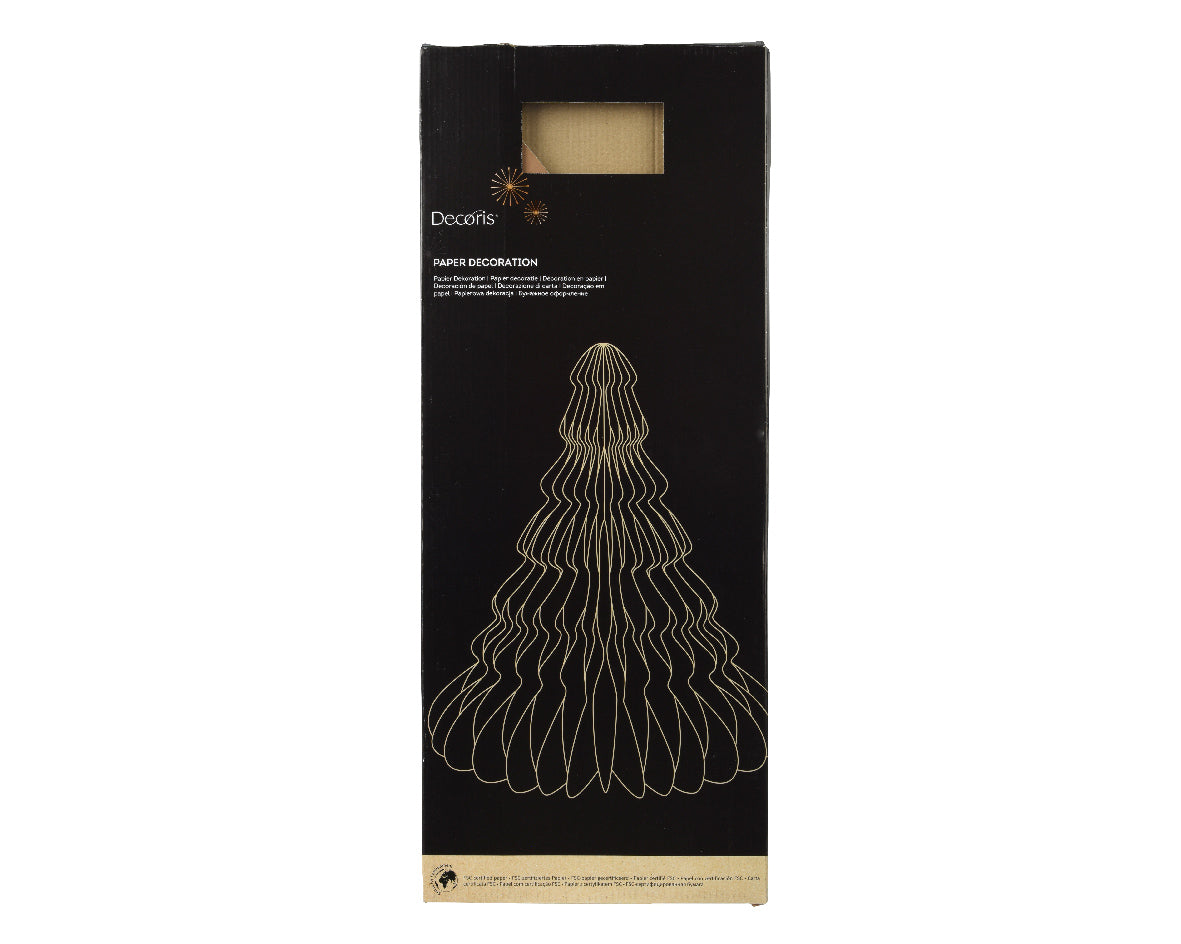 Papierowa choinka stojąca 60 cm brązowa XXL