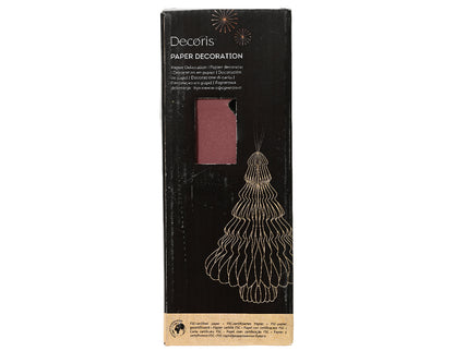 Papierowa choinka 20 cm bordowa