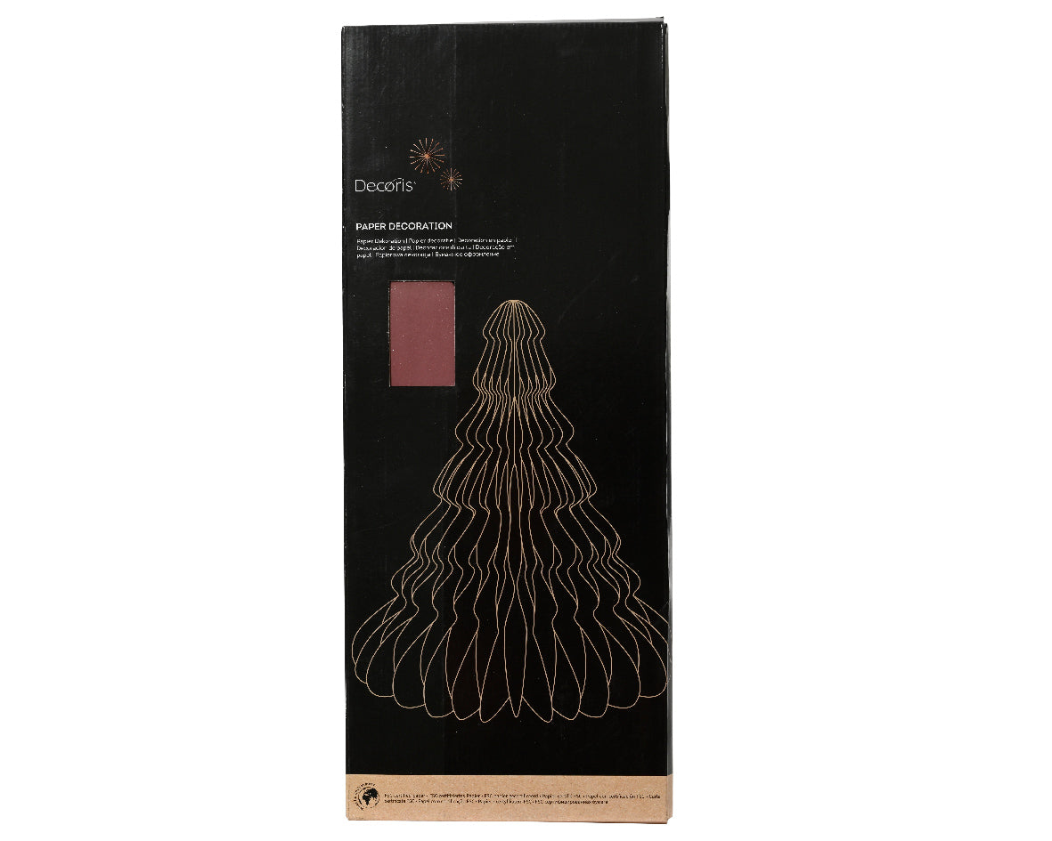 Papierowa choinka stojąca 60 cm bordowa XXL