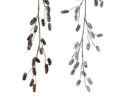 Girlanda zimowa z szyszkami (brązowa lub biała) 130 cm