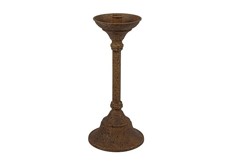 Świecznik metalowy Kolby S – rdzawy, 31,5 cm