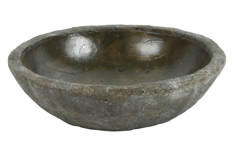 Dekoracyjna misa z efektem kamienia – S brązowa 20 cm