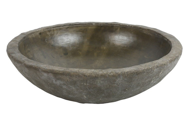 Dekoracyjna misa z efektem kamienia – L brązowa 30 cm