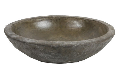 Dekoracyjna misa z efektem kamienia – XL brązowa 40 cm