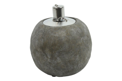 Betonowa lampa olejowa M – brązowa, 15 cm