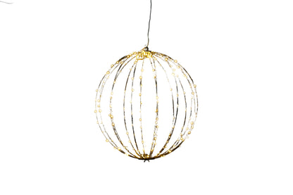 kula świetlna LED z timerem złota biel – srebrna, 30 cm