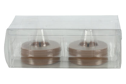 Zestaw świeczek LED tealight bursztynowy Lyonie 2 szt. Ø6,7 cm