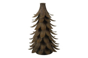 Świecznik metalowy choinka rdzawy 26 cm