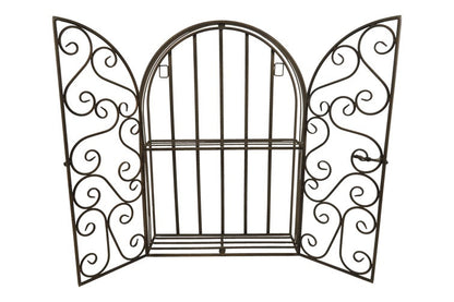 Regał metalowy dwupoziomowy "okno" rdzawy 66 cm