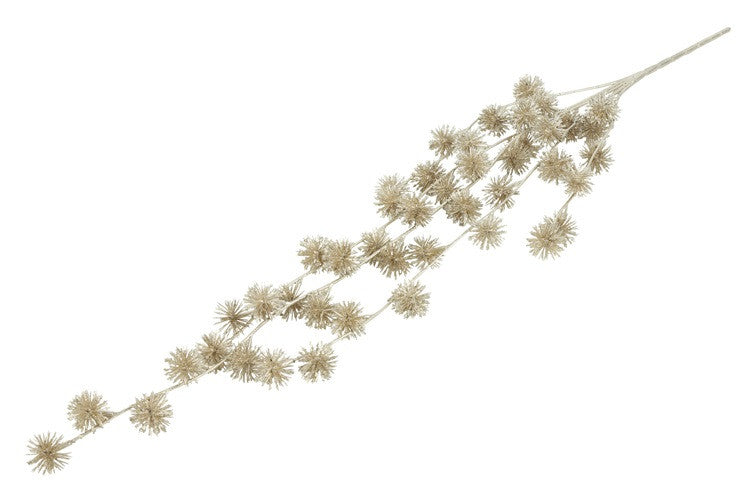 Gałązka dekoracyjna Łopian w kolorze szampańskim 70 cm