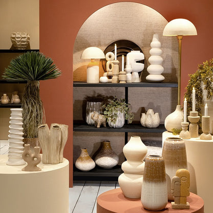 Lampa podłogowa metalowa kremowa 104 cm