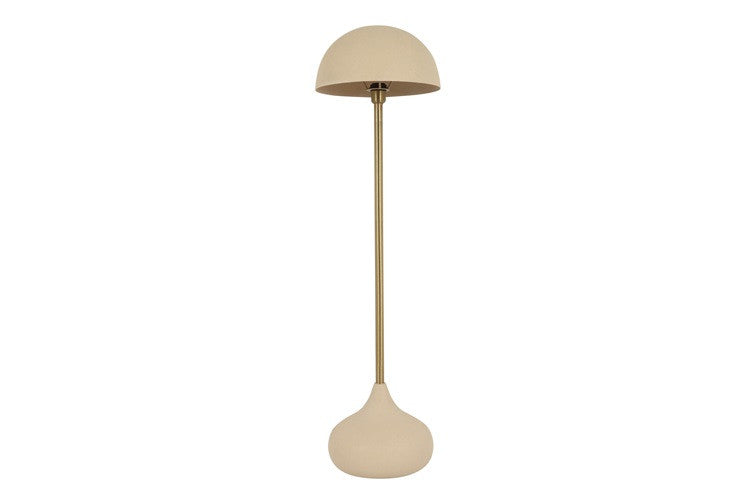 Lampa podłogowa metalowa kremowa 125 cm