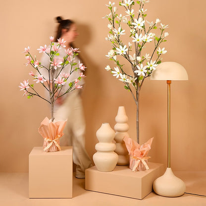 Lampa podłogowa metalowa kremowa 125 cm