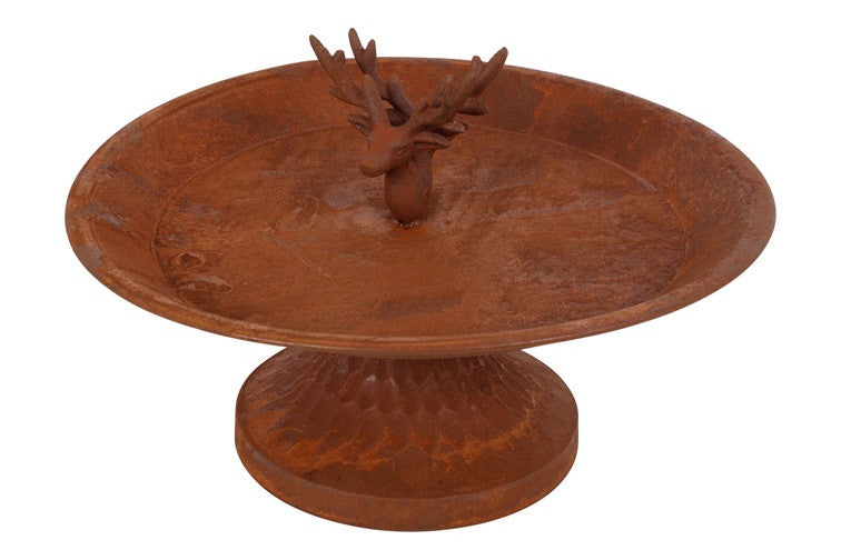 Karmnik rdzawy z jeleniem, 28 cm