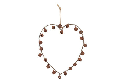 Zawieszka serce rdzawe, 15 cm