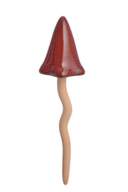 Grzyb ceramiczny czerwony z ruchomym kapeluszem 29 cm