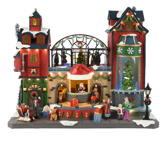 Pozytywka LED miasteczko mikołaja XXL