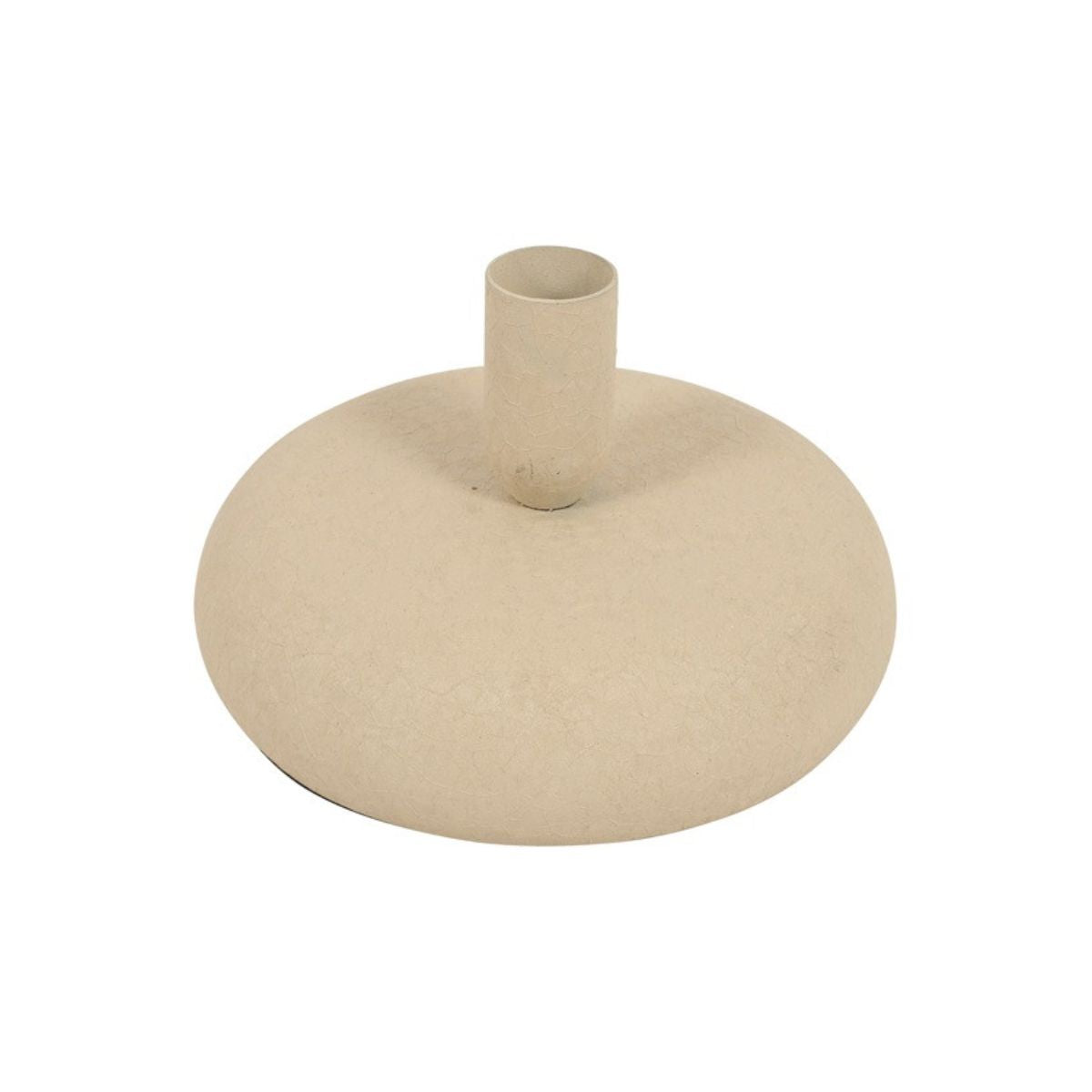 Świecznik w kształcie dysku - metalowy 13 cm