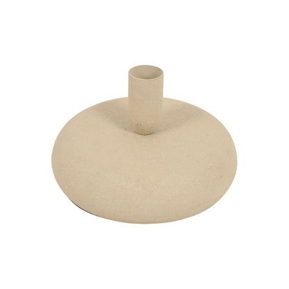 Świecznik w kształcie dysku - metalowy 13 cm