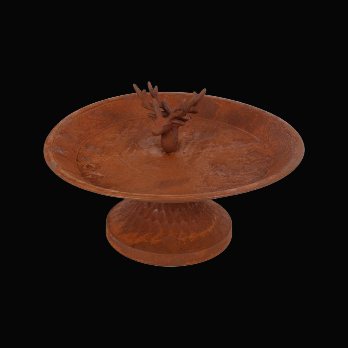 Karmnik rdzawy z jeleniem, 28 cm