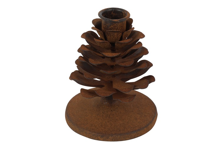 Świecznik Szyszkowy z Rdzą