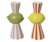 Świecznik ceramiczny cytryna–limonka