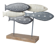 Metalowa stojąca dekoracja rybki