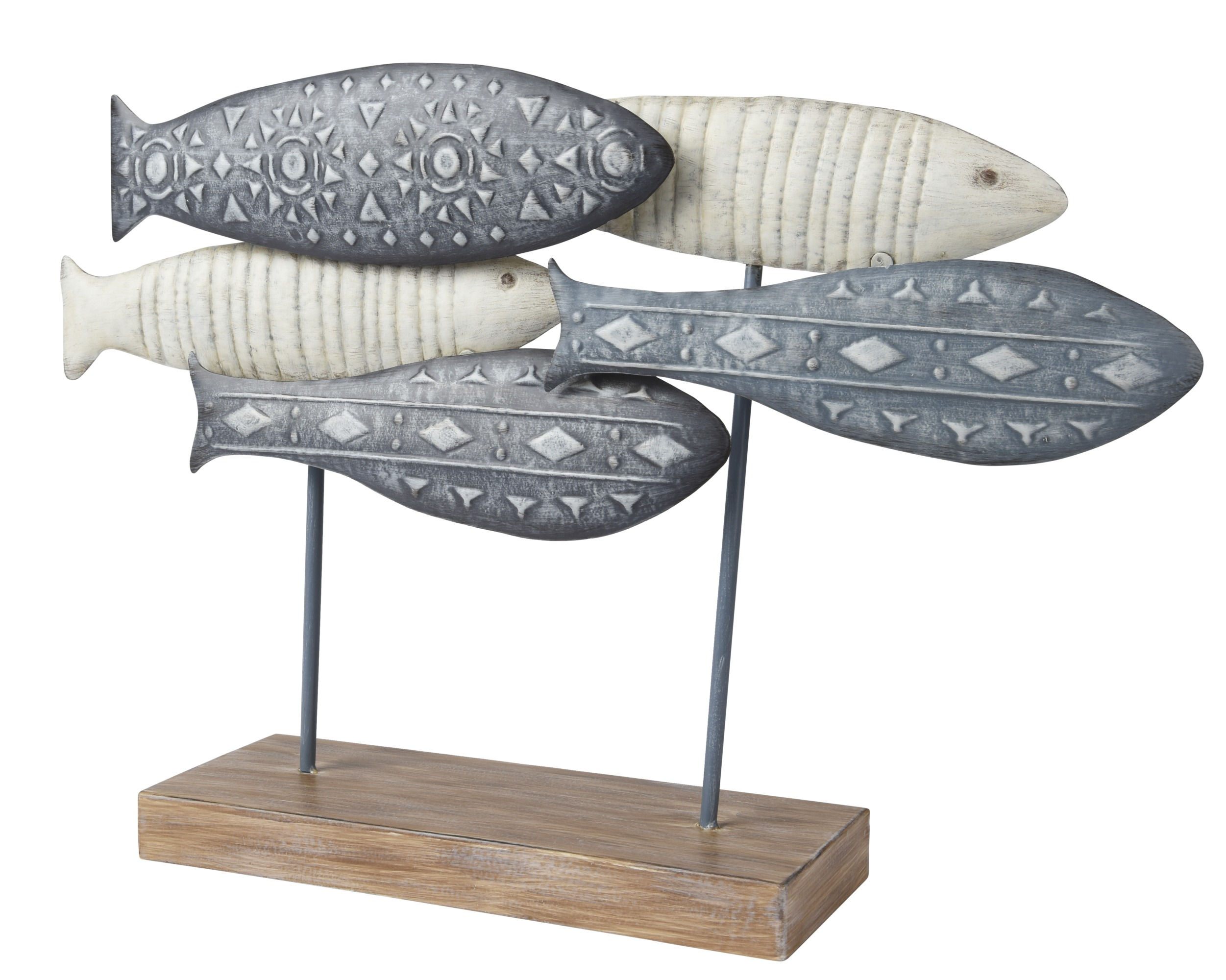 Metalowa stojąca dekoracja rybki