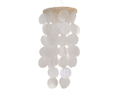 Wisząca dekoracja z muszli - biała