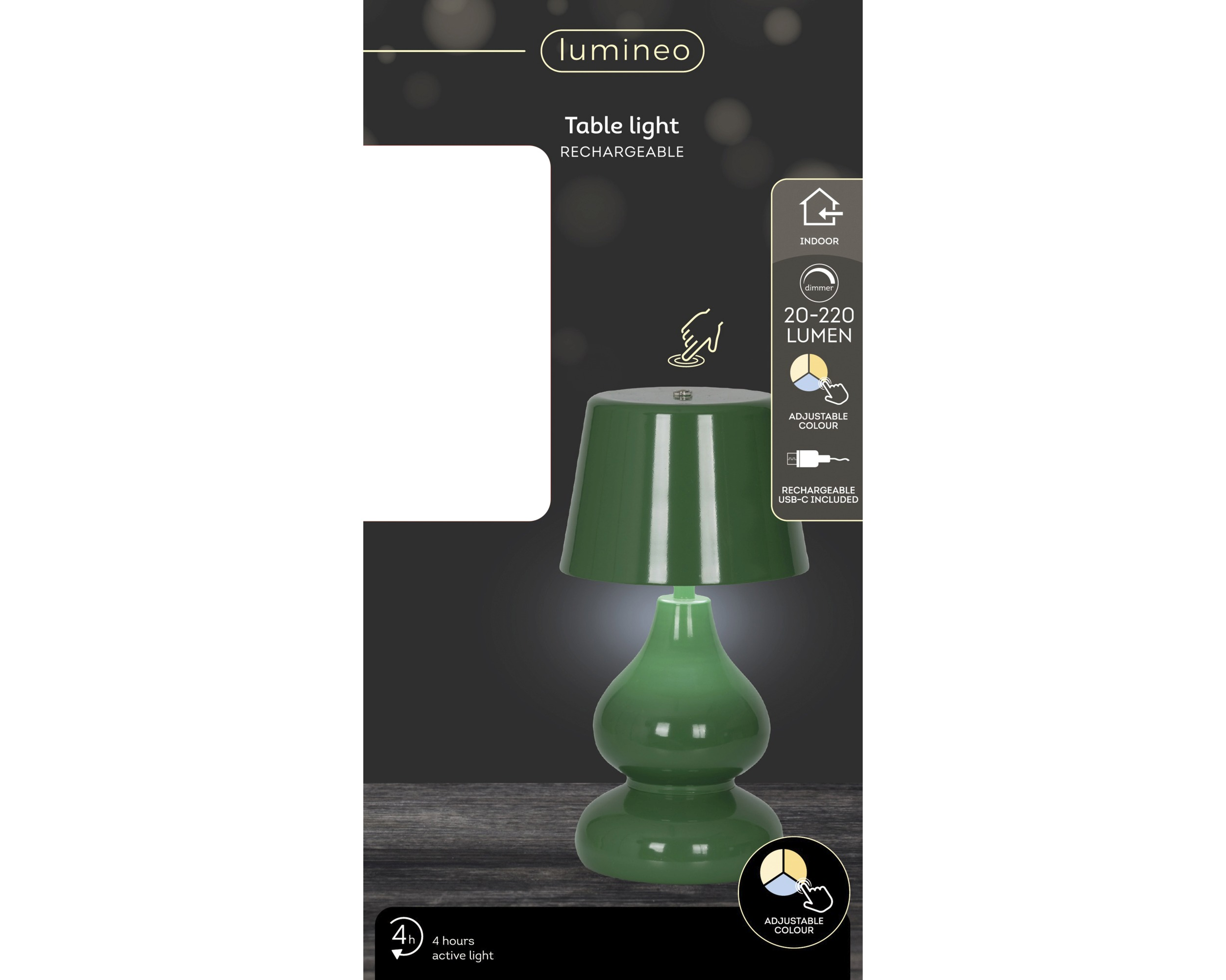 Lampka LED metalowa – zielona