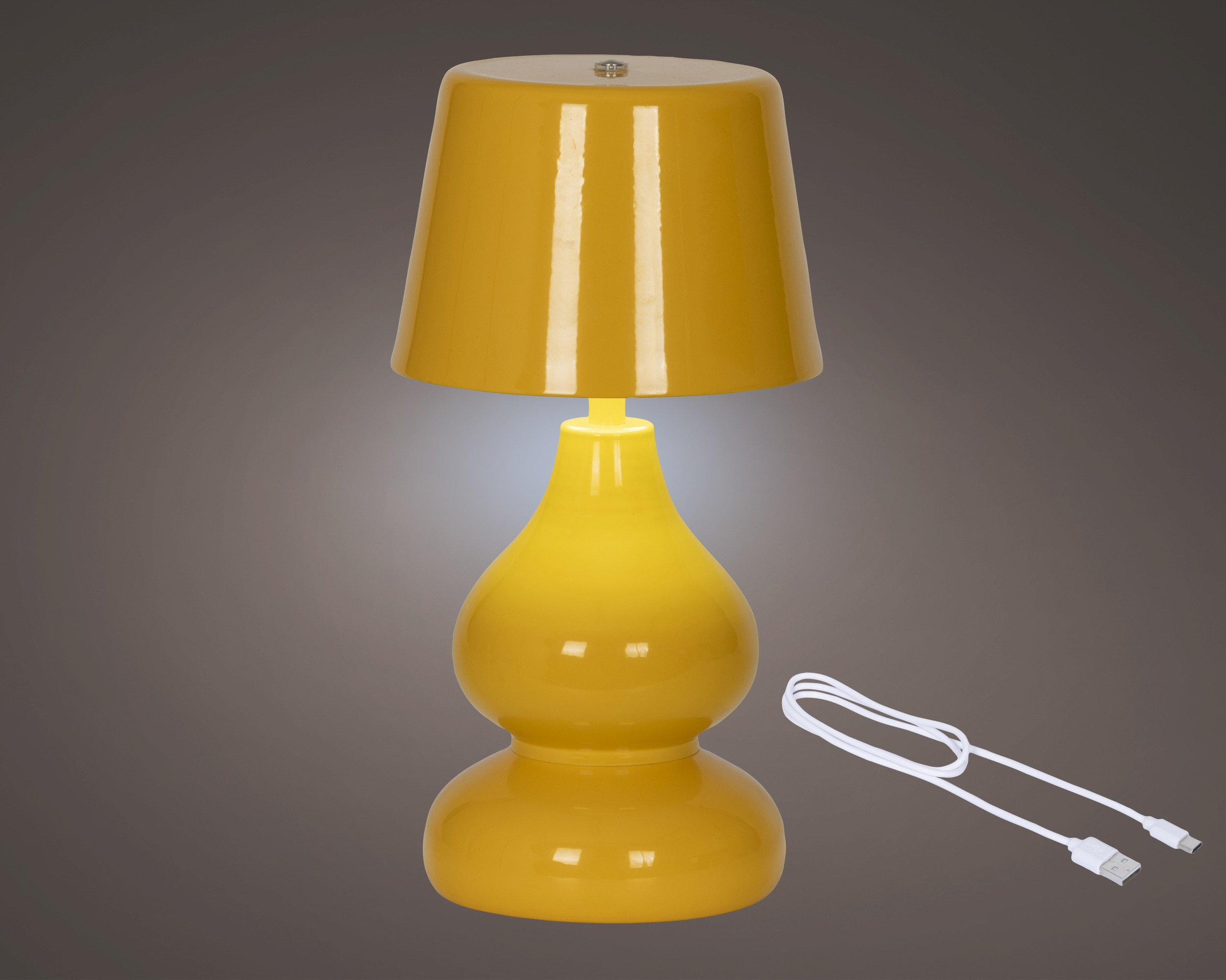 Lampka LED metalowa – żółta