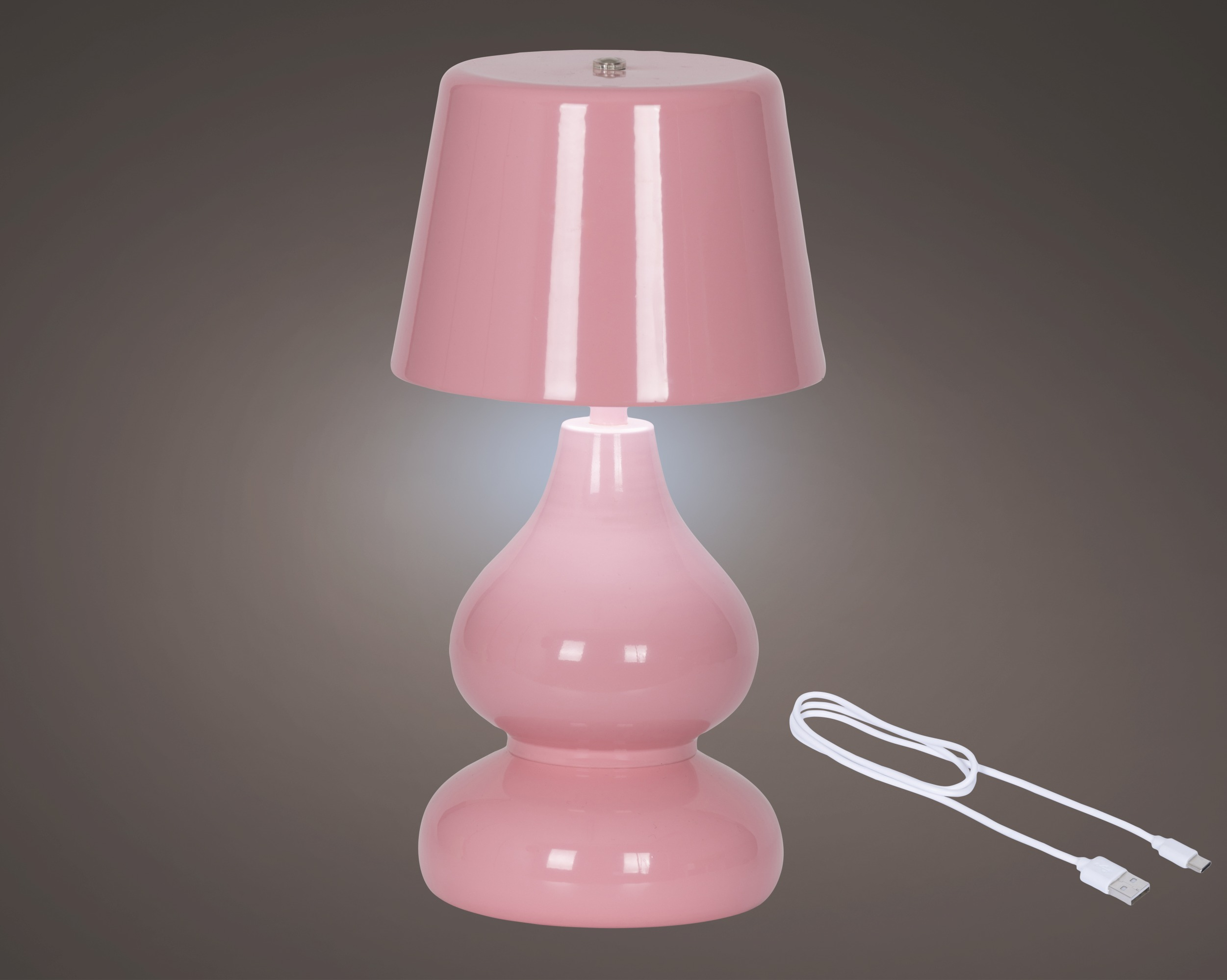 Lampka LED metalowa – różowy