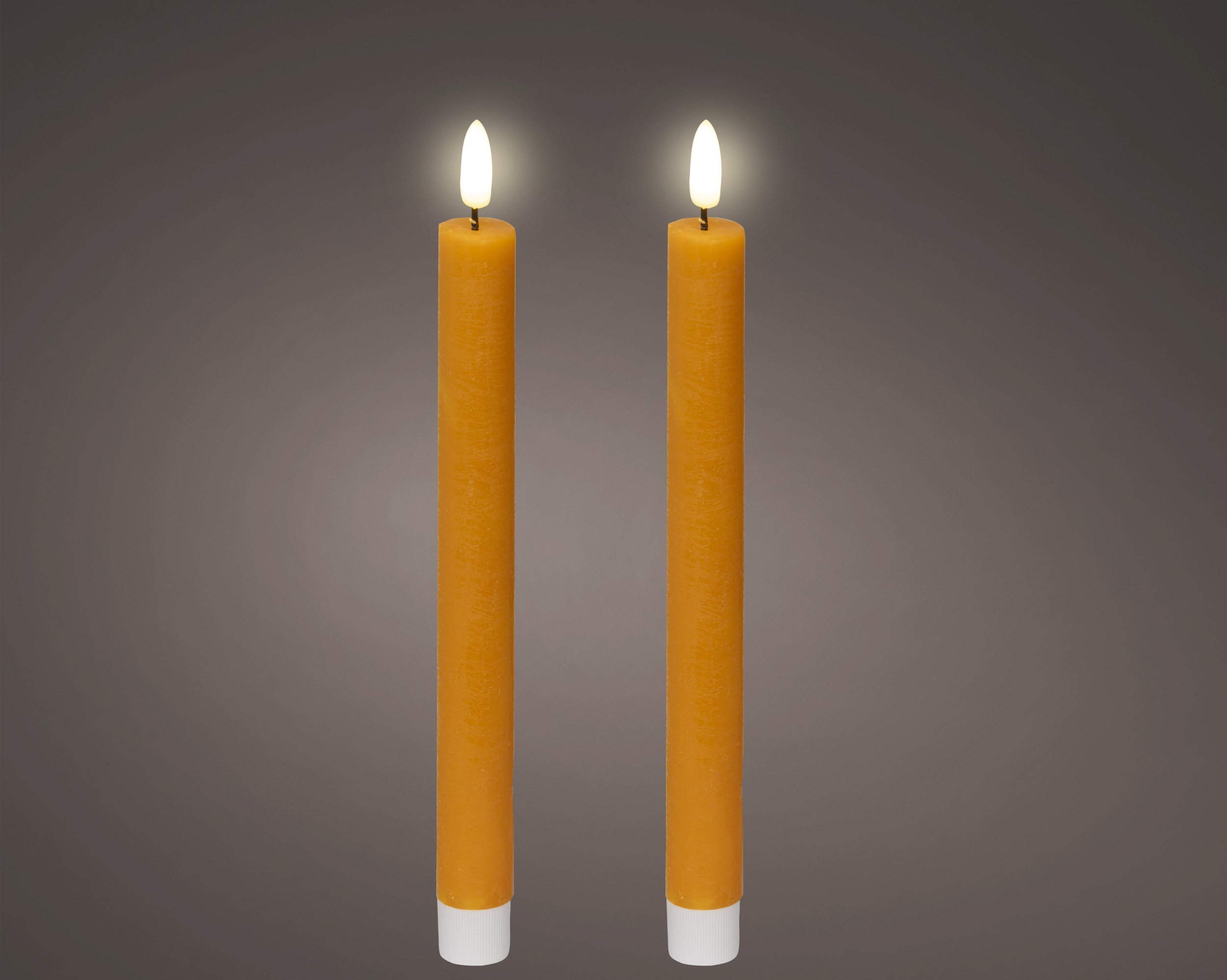 Świece LED 24,5 cm pomarańczowe zestaw 2 sztuki