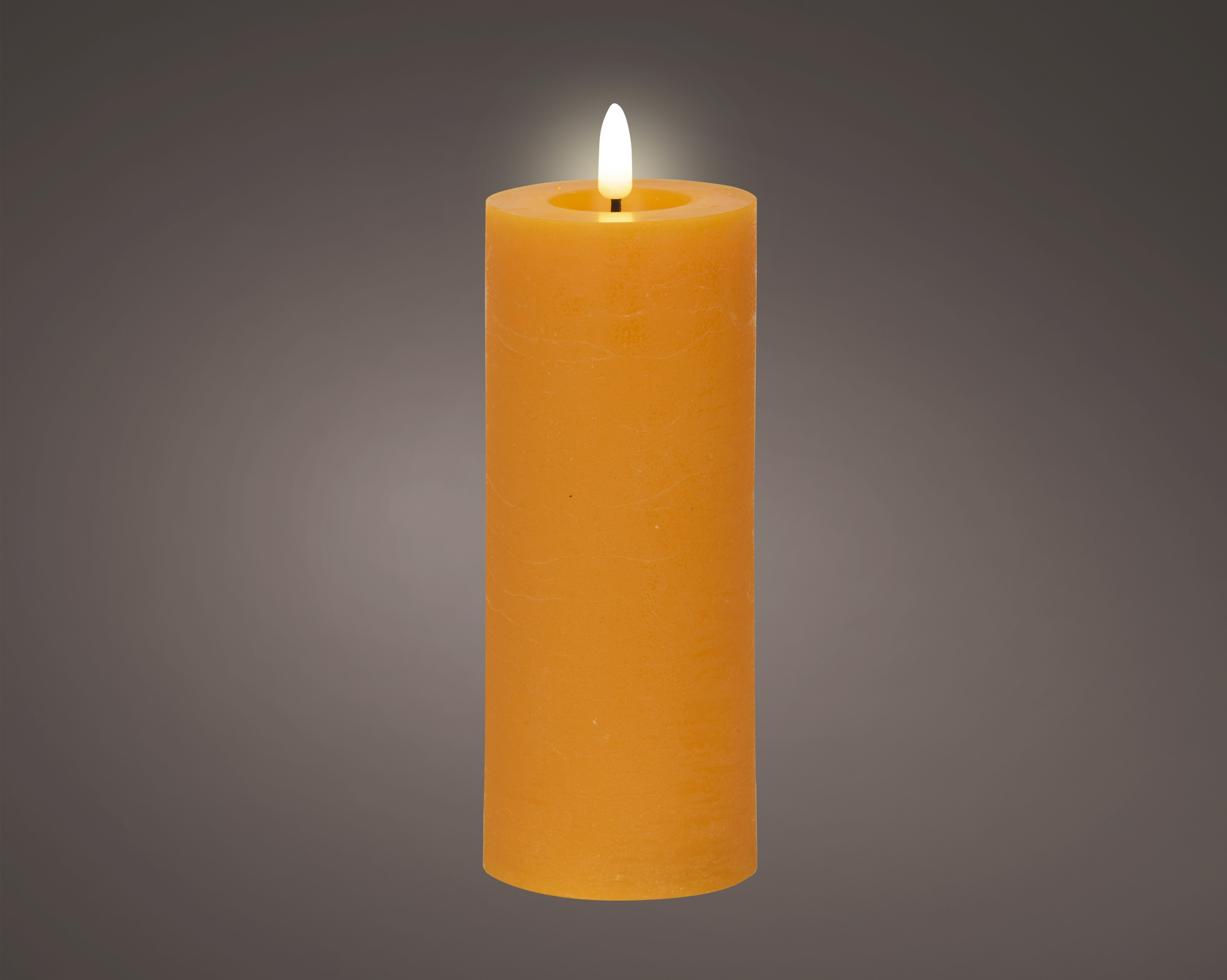 Świeca LED z wosku 19 cm pomarańczowa