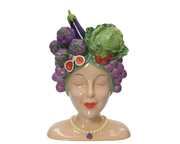 Donica osłonka – głowa z warzywami 21 cm