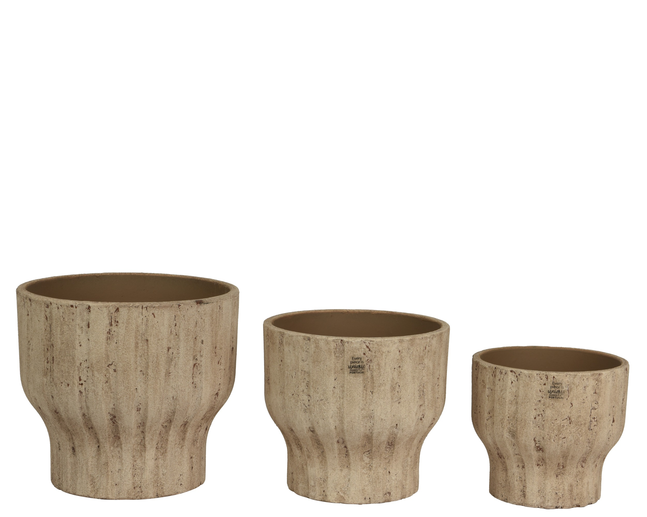 Zestaw osłonek z terakoty brązowych 3 szt.