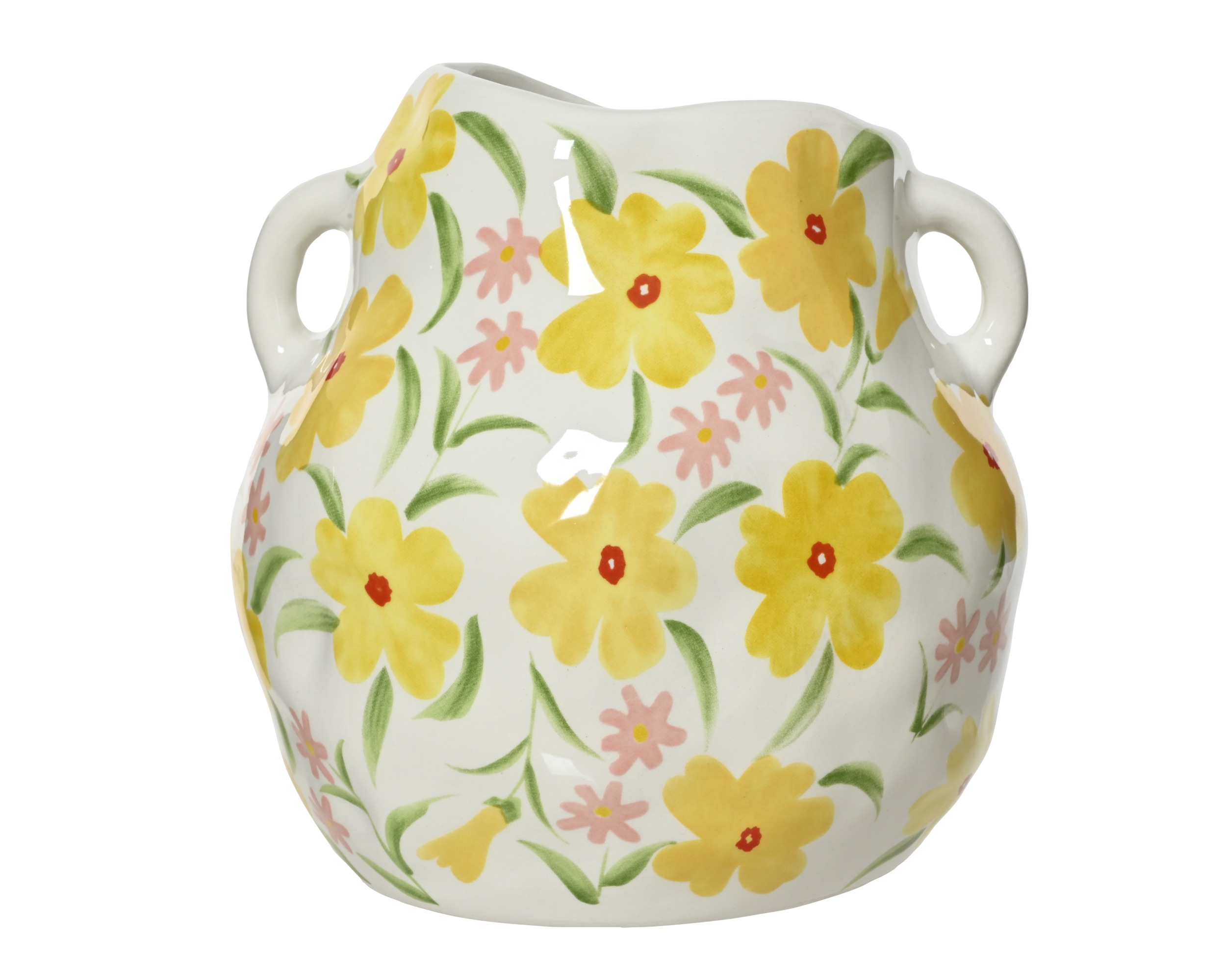 Wazon porcelanowy w kwiaty 19 cm