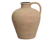 Dzban ceramiczny z terakoty motyw kwiatowy, 37 cm