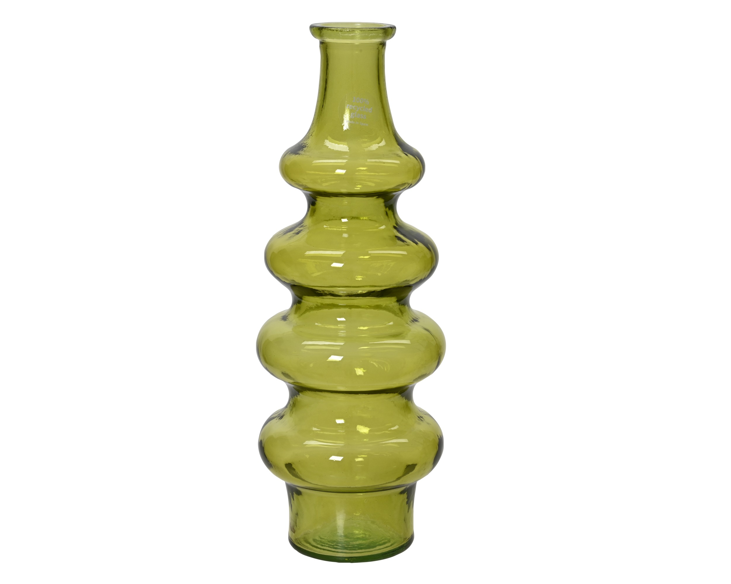 Wazon z recyklingowanego szkła zielony – 40 cm