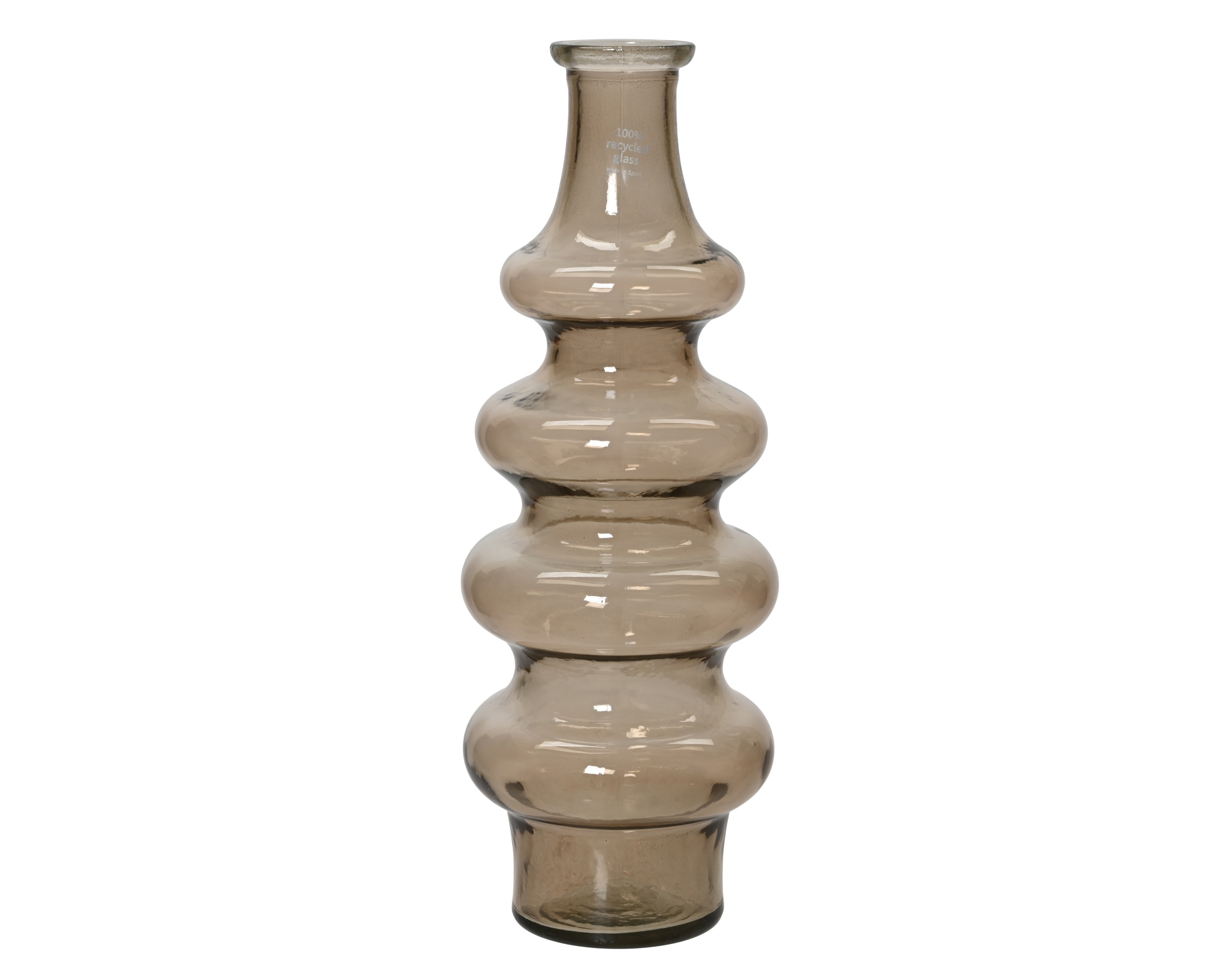 Wazon z recyklingowanego szkła „Beige” – 40 cm