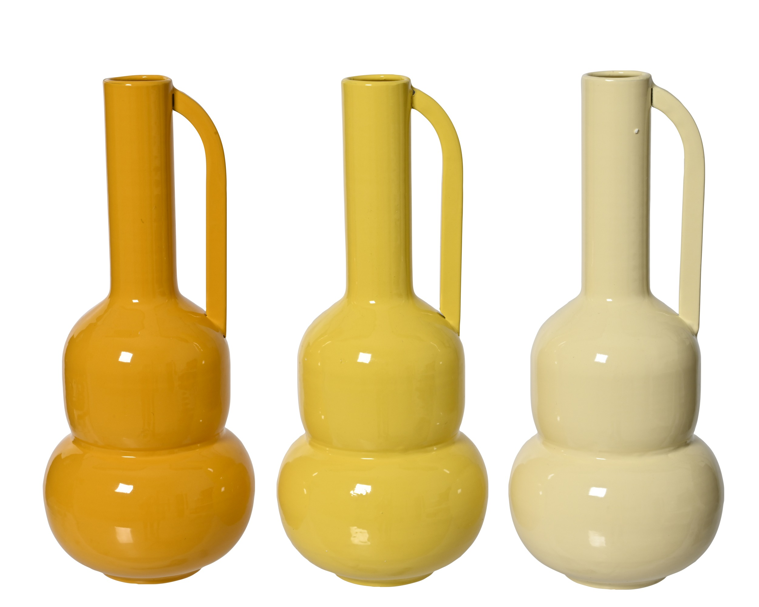 Wazon z metalu „Beige / Orange / Yellow” – zestaw kolorów, 33 cm