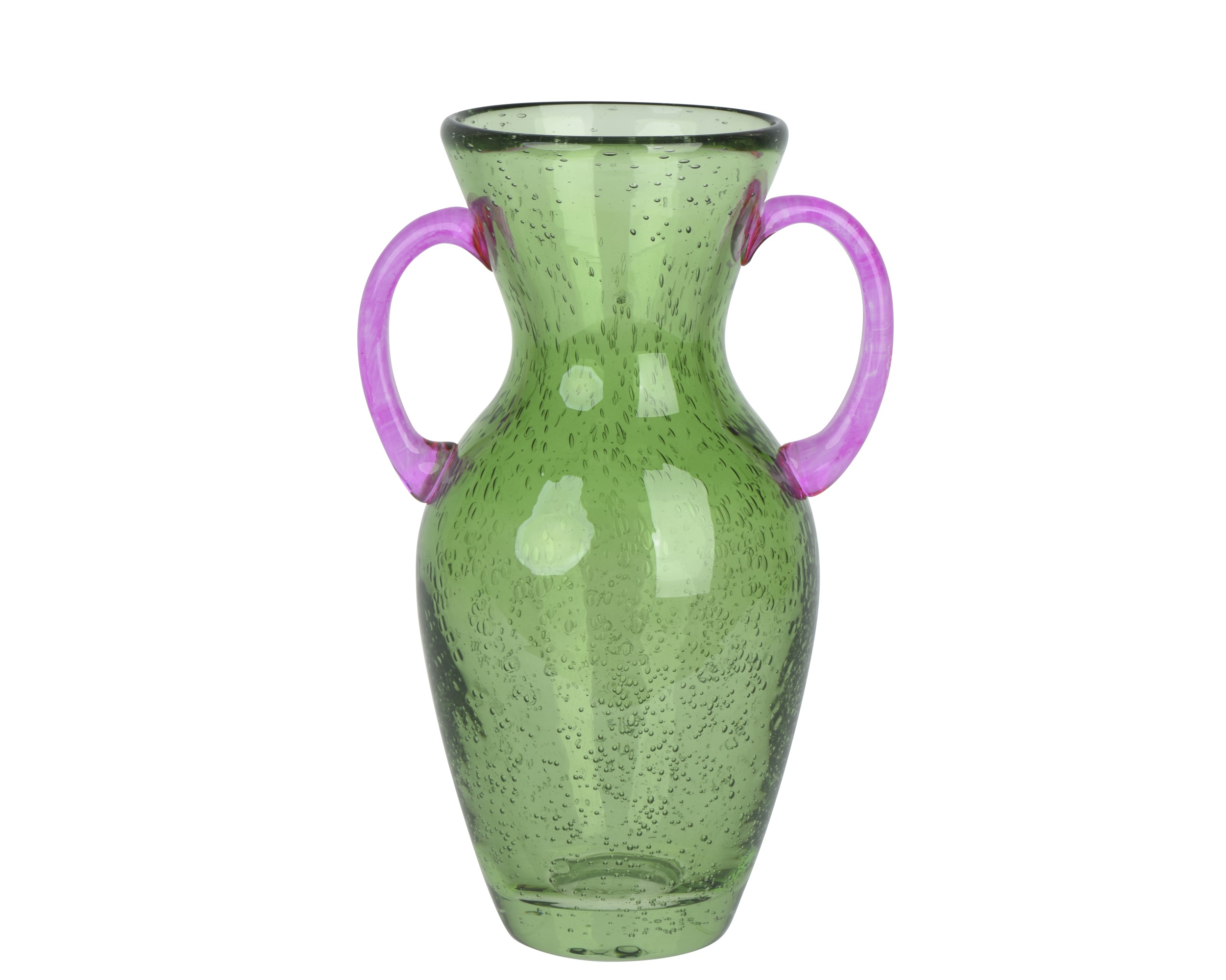 Wazon z pęcherzykami powietrza – zielony, 26 cm