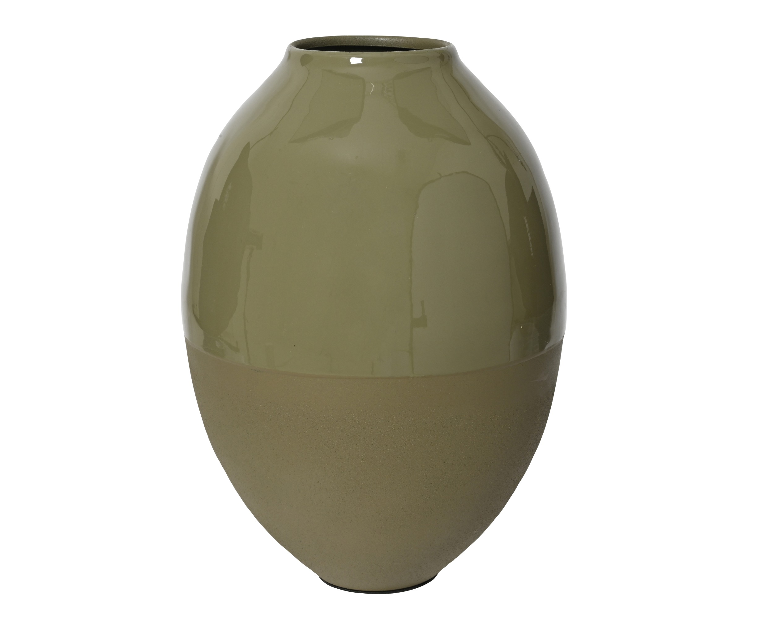 Wazon metalowy „Dark Green” – emaliowany, 37 cm
